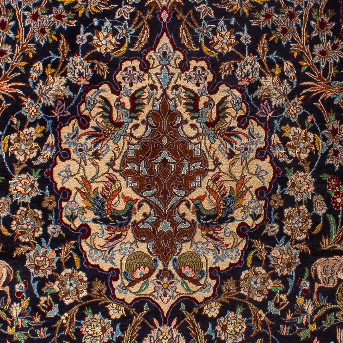 Perzisch tapijt - Isfahan - Premium - 173 x 117 cm - donkerblauw