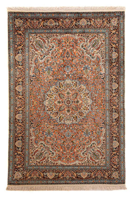 Zijden tapijt - Kashmir Silk - 182 x 121 cm - lichtbruin