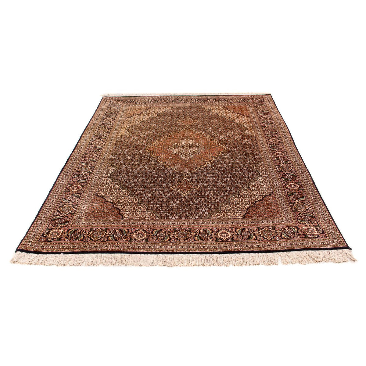 Perzisch tapijt - Tabriz - Royal - 202 x 150 cm - bruin
