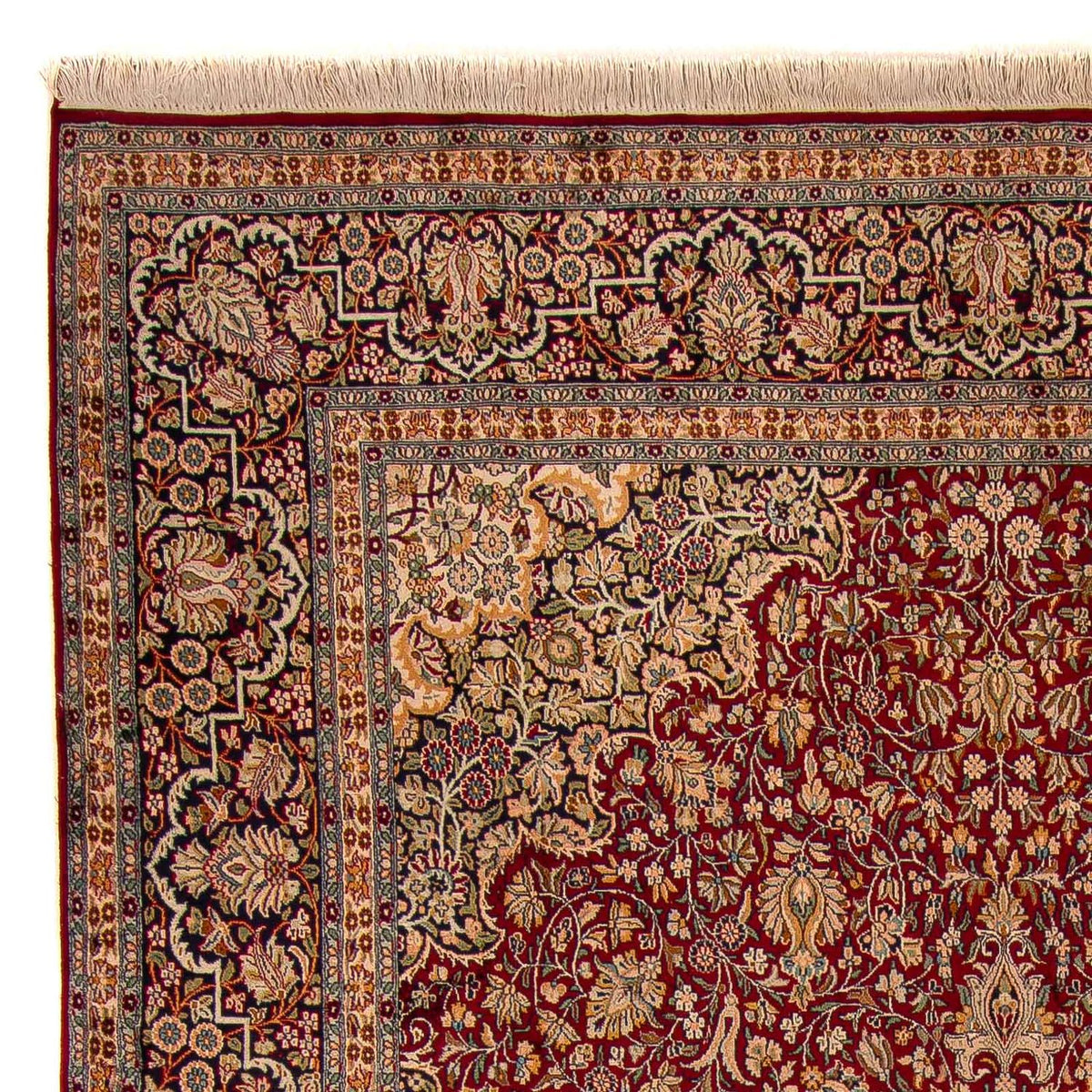 Zijden tapijt - Kashmir Silk - 306 x 208 cm - donkerrood