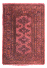Turkaman tapijt - 95 x 66 cm - licht rood