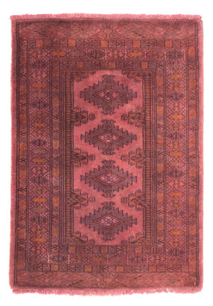 Turkaman tapijt - 95 x 66 cm - licht rood