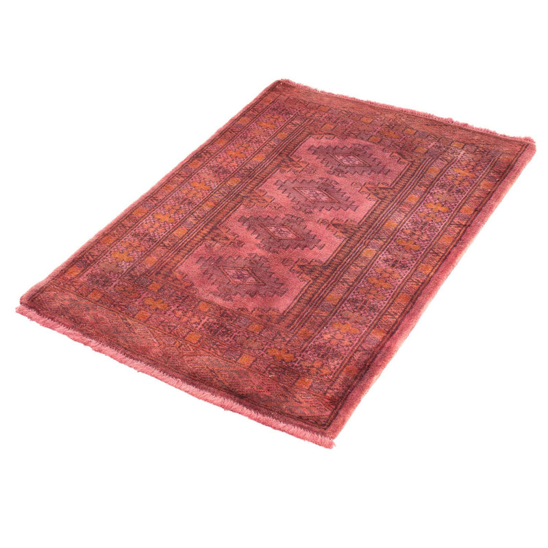 Turkaman tapijt - 95 x 66 cm - licht rood