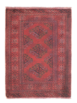 Turkaman tapijt - 84 x 66 cm - donkerrood
