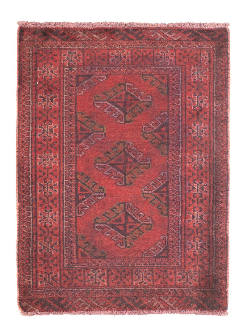Turkaman tapijt - 84 x 66 cm - donkerrood