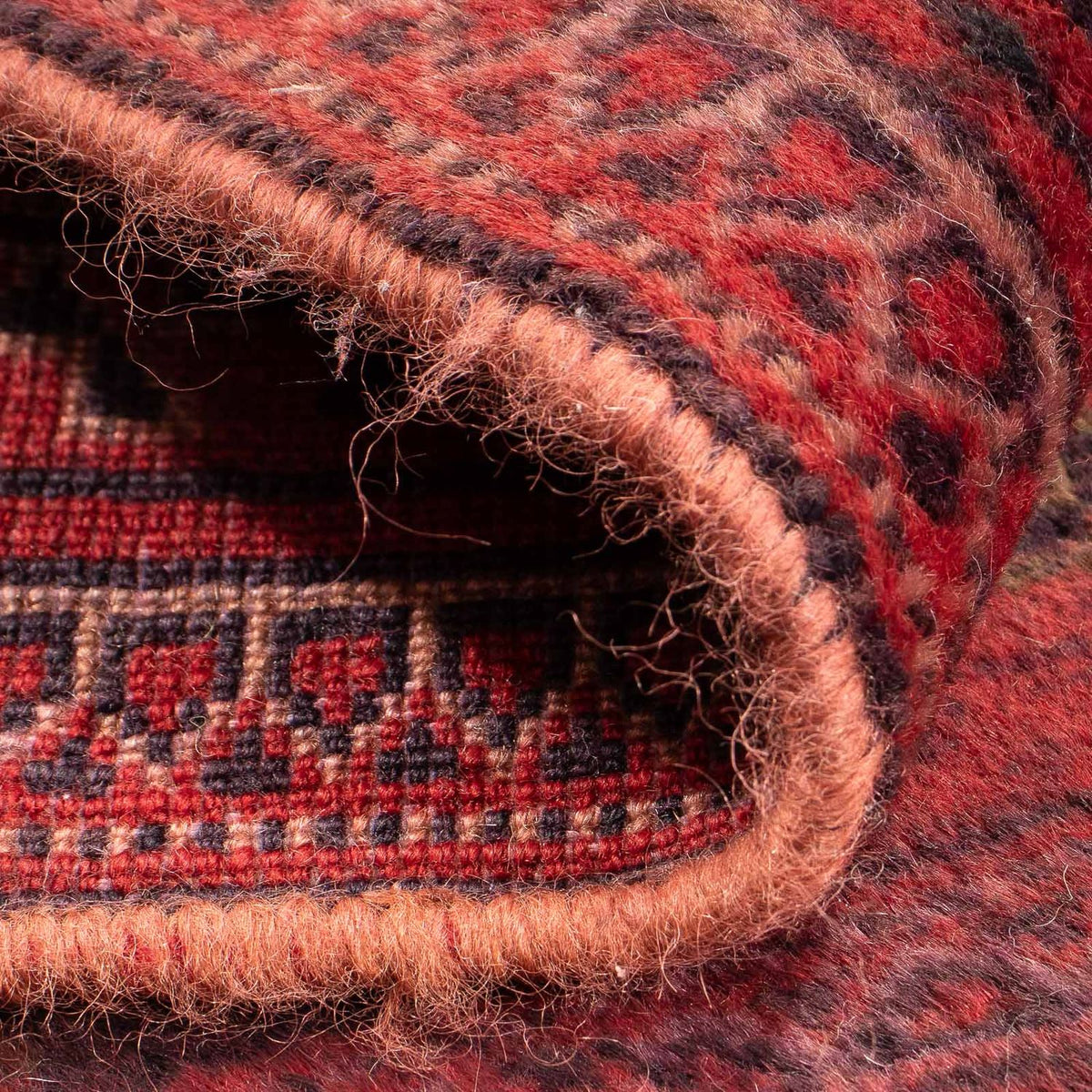 Turkaman tapijt - 84 x 66 cm - donkerrood