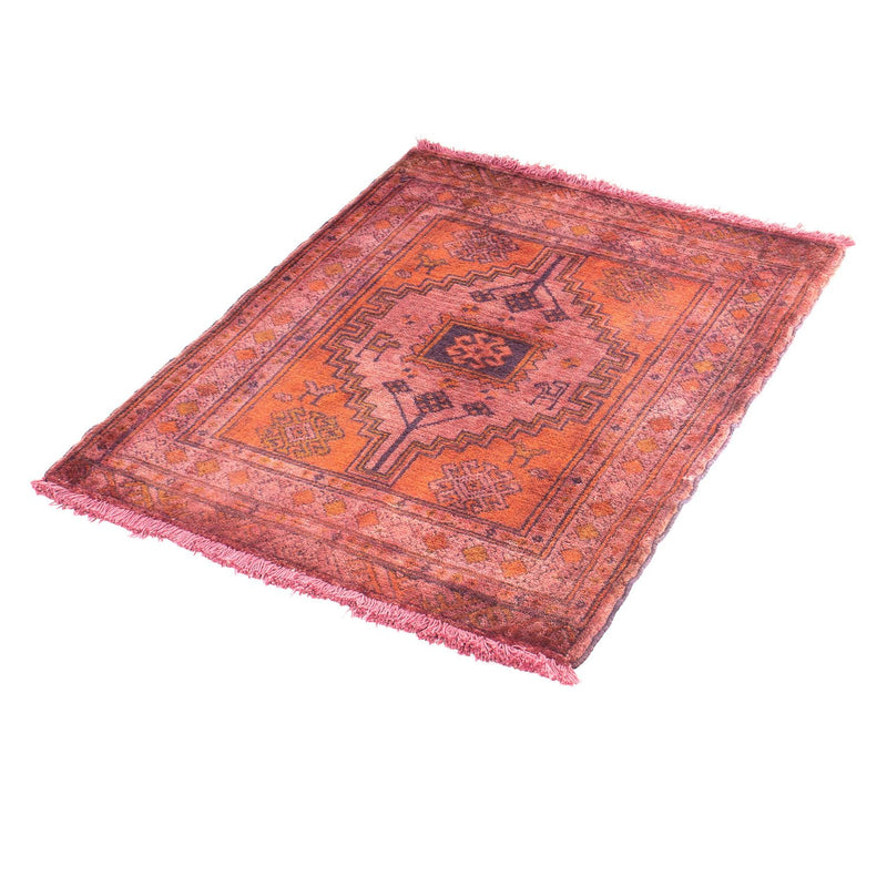 Turkaman tapijt - 80 x 67 cm - licht rood