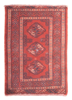 Turkaman tapijt - 86 x 57 cm - donkerrood