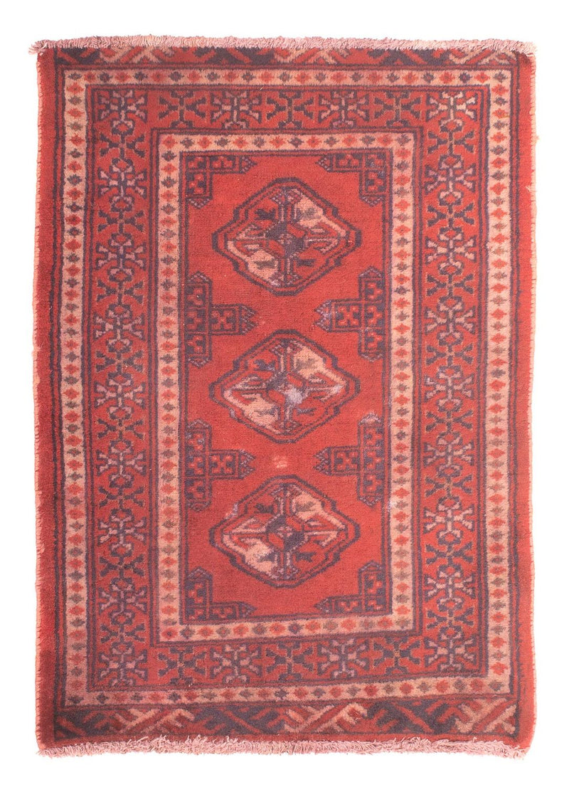 Turkaman tapijt - 86 x 57 cm - donkerrood