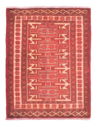 Turkaman tapijt - 92 x 68 cm - licht rood