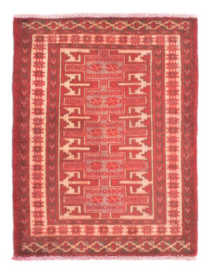 Turkaman tapijt - 92 x 68 cm - licht rood
