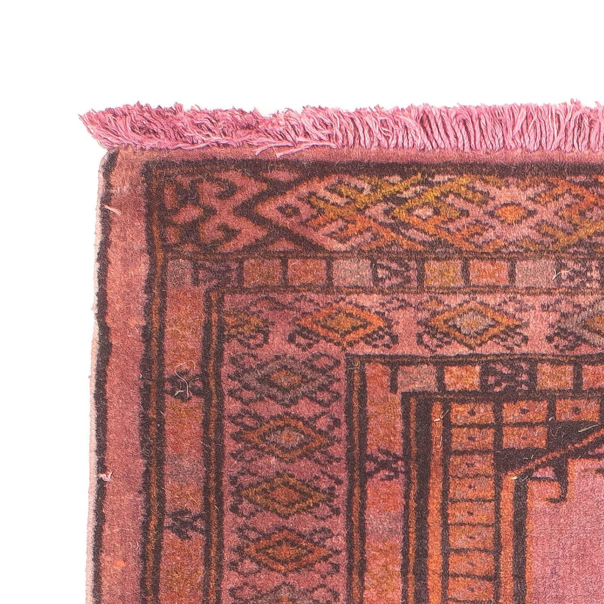 Turkaman tapijt - 86 x 68 cm - licht rood