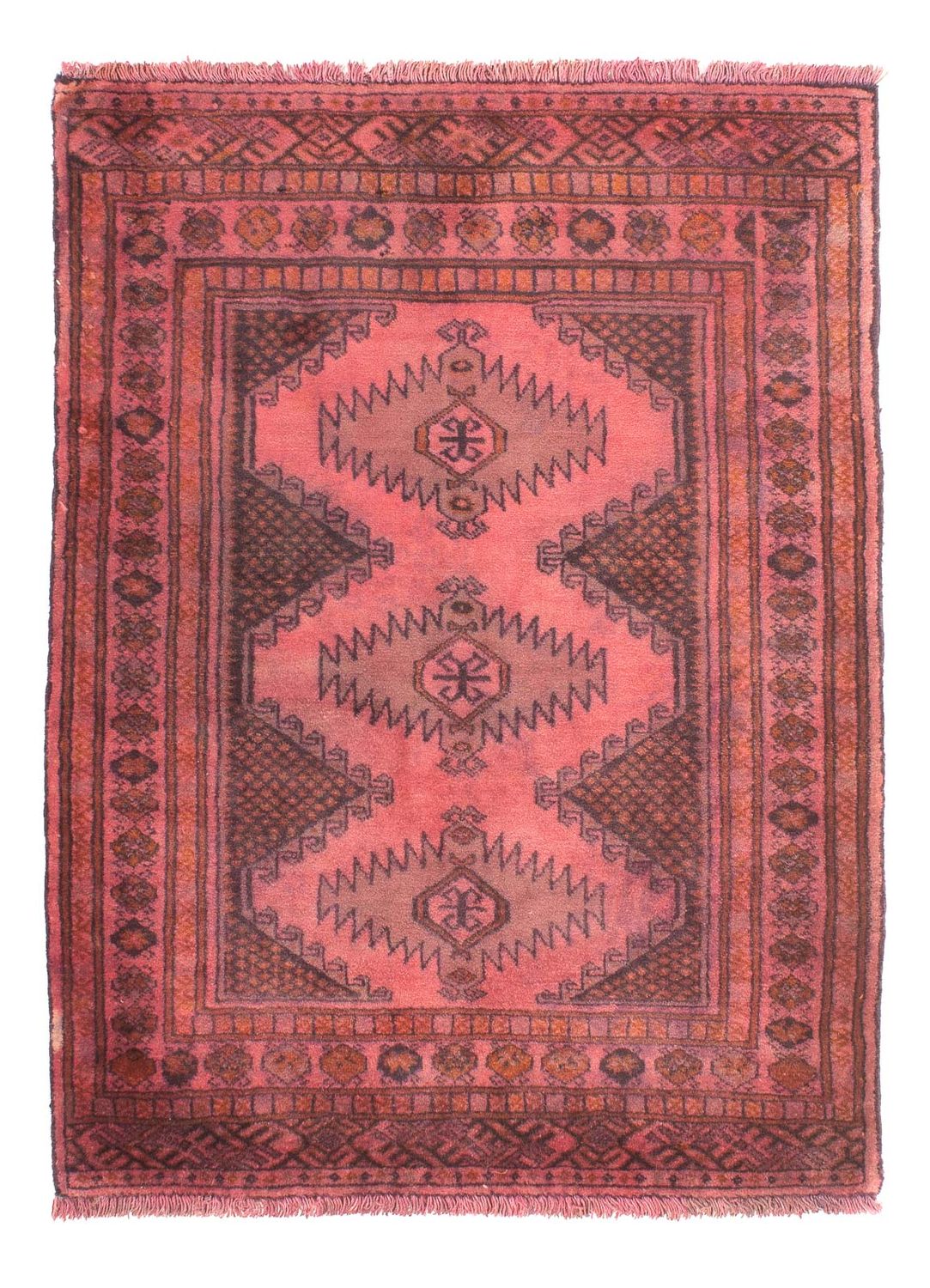 Turkaman tapijt - 86 x 63 cm - licht rood