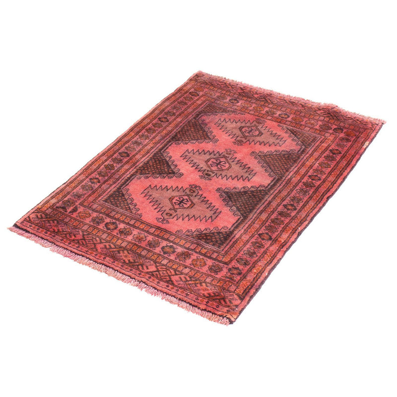 Turkaman tapijt - 86 x 63 cm - licht rood