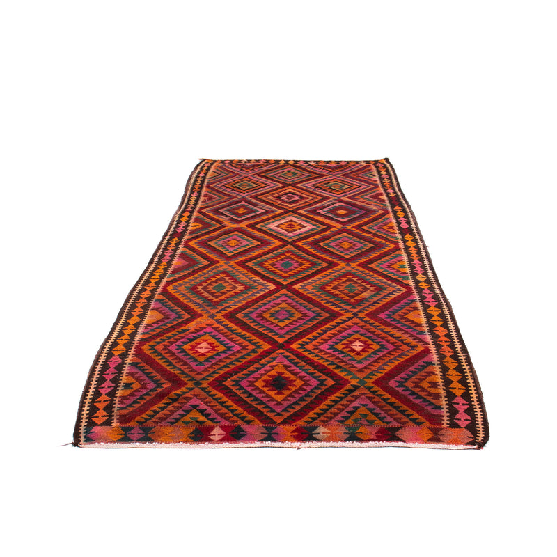 Loper Kelim tapijt - Oud - 300 x 140 cm - veelkleurig