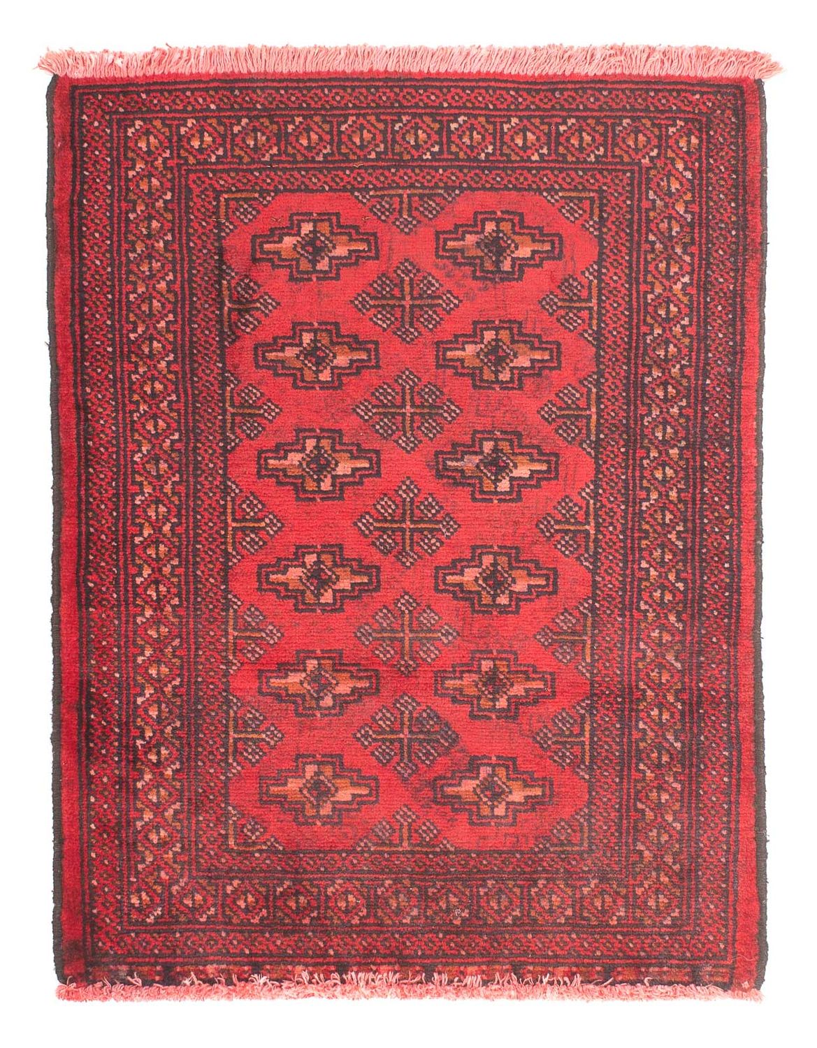 Turkaman tapijt - 83 x 62 cm - donkerrood