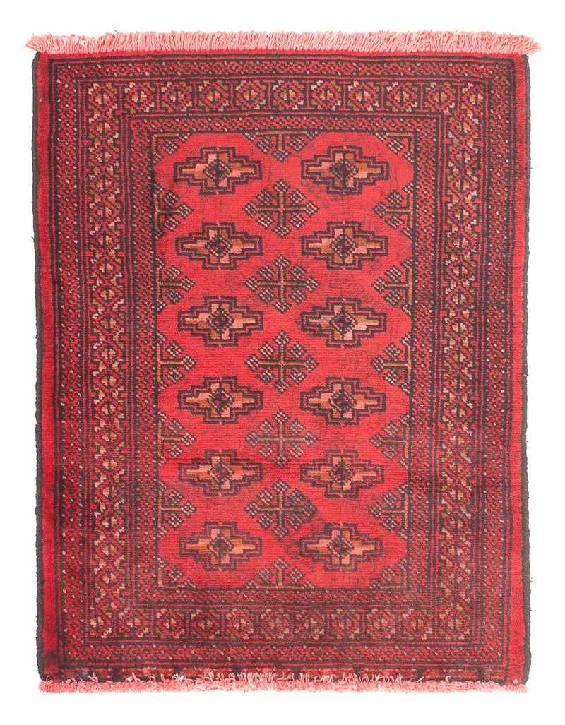 Turkaman tapijt - 83 x 62 cm - donkerrood