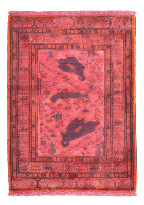 Turkaman tapijt - 86 x 63 cm - licht rood