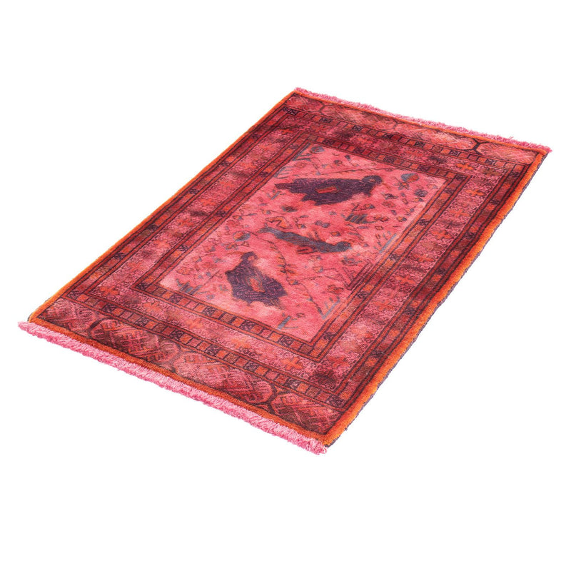 Turkaman tapijt - 86 x 63 cm - licht rood