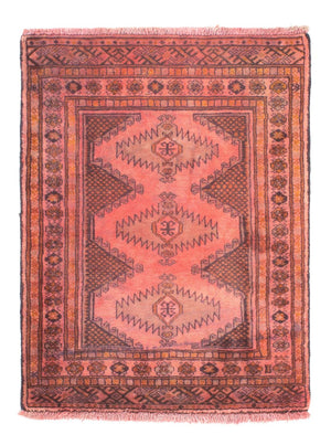 Turkaman tapijt - 84 x 62 cm - licht rood