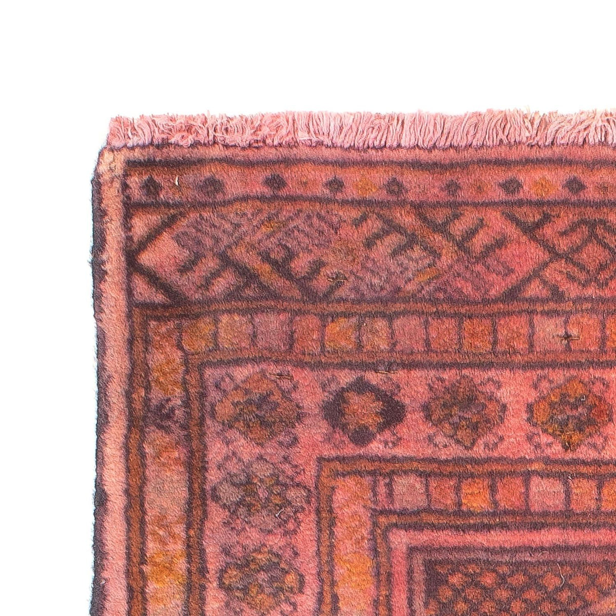 Turkaman tapijt - 84 x 62 cm - licht rood