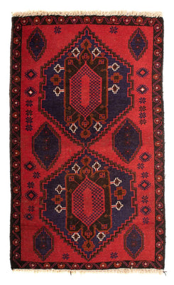 Baluch tapijt - 140 x 92 cm - donkerrood