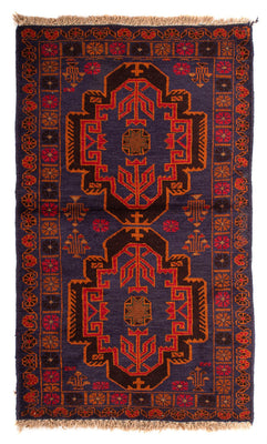 Baluch tapijt - 133 x 76 cm - donkerblauw
