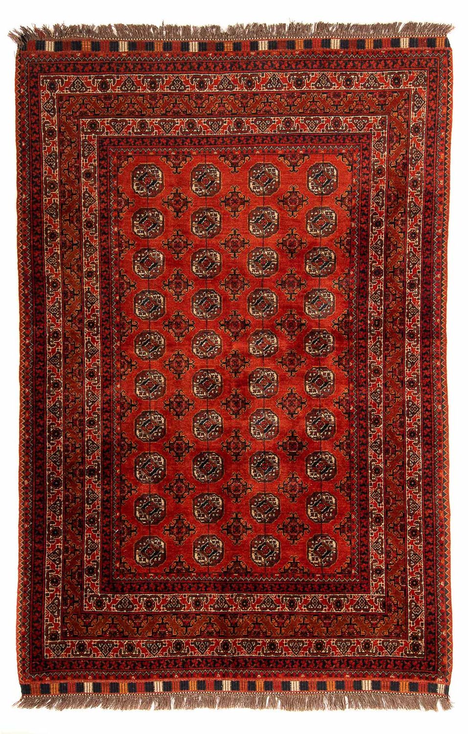 Afghaans tapijt - Bukhara - 199 x 124 cm - donkerrood