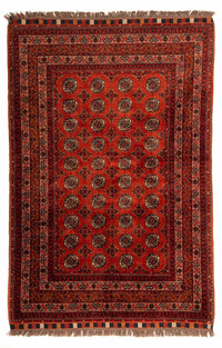 Afghaans tapijt - Bukhara - 199 x 124 cm - donkerrood