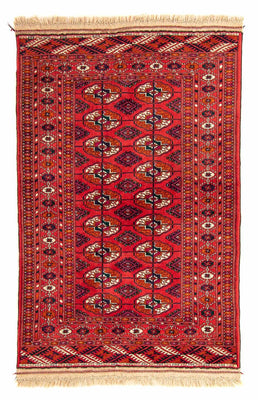 Turkaman tapijt - 123 x 83 cm - donkerrood