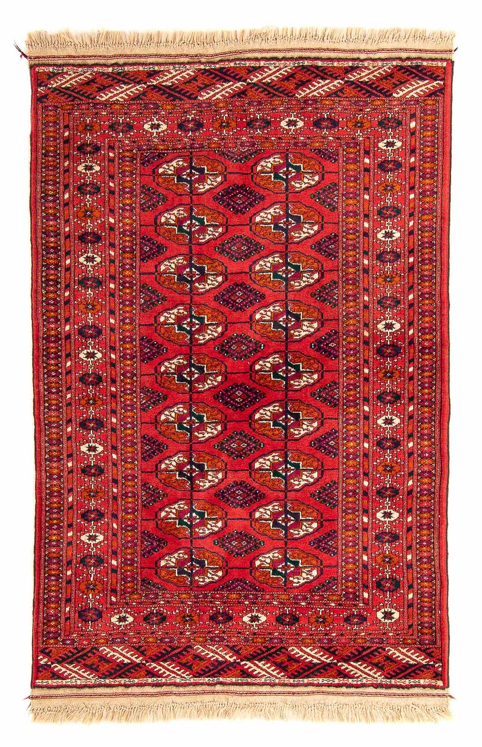 Turkaman tapijt - 123 x 83 cm - donkerrood