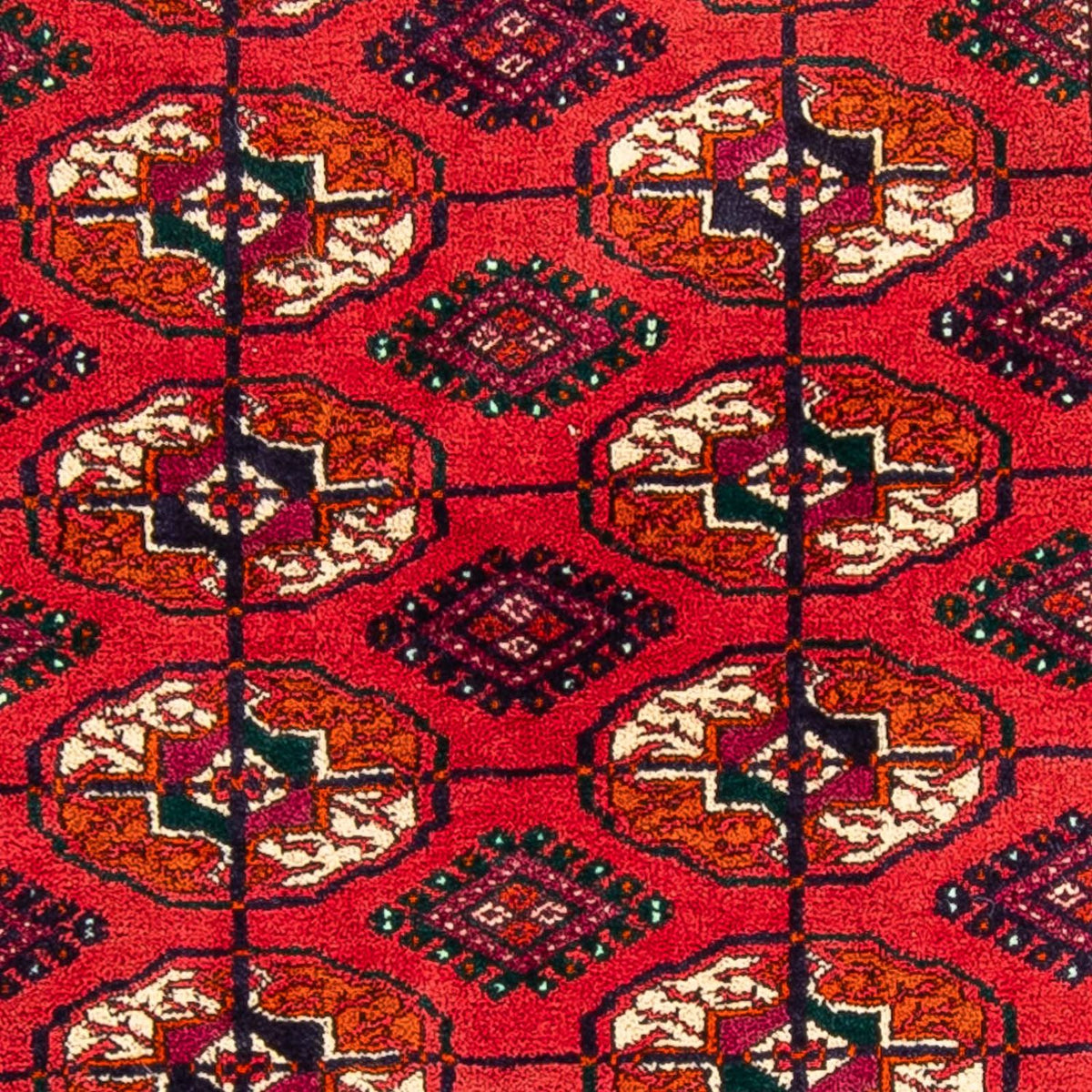 Turkaman tapijt - 123 x 83 cm - donkerrood