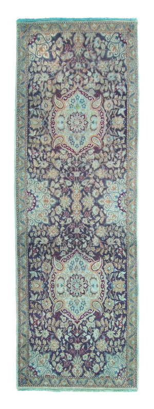 Loper Perzisch tapijt - Nain - Koninklijk - 290 x 92 cm - donkerblauw