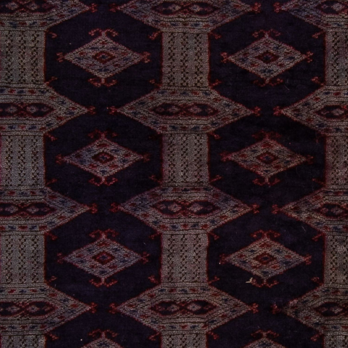 Turkaman tapijt - 147 x 108 cm - donkerbruin