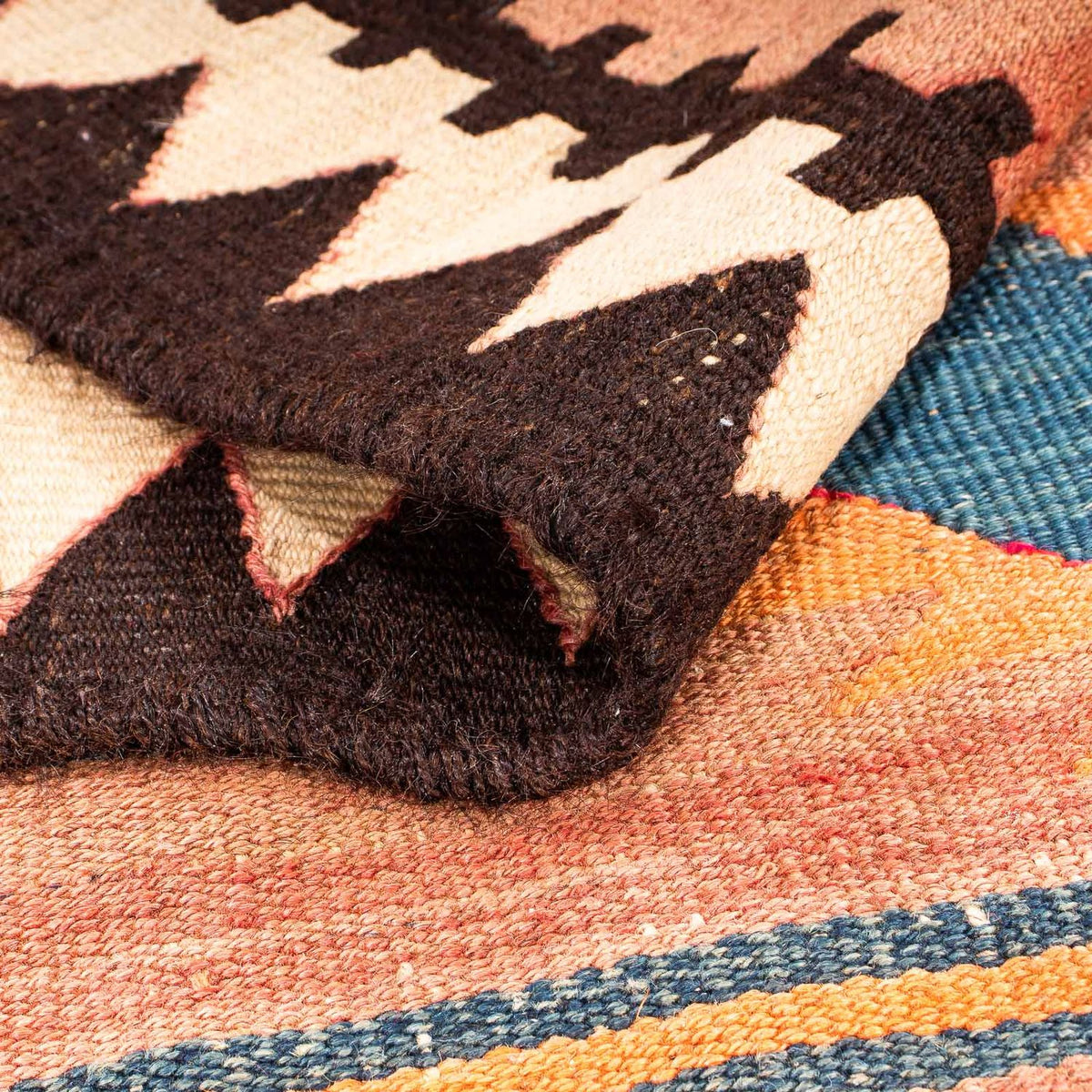 Loper Kelim tapijt - Oud - 260 x 140 cm - veelkleurig