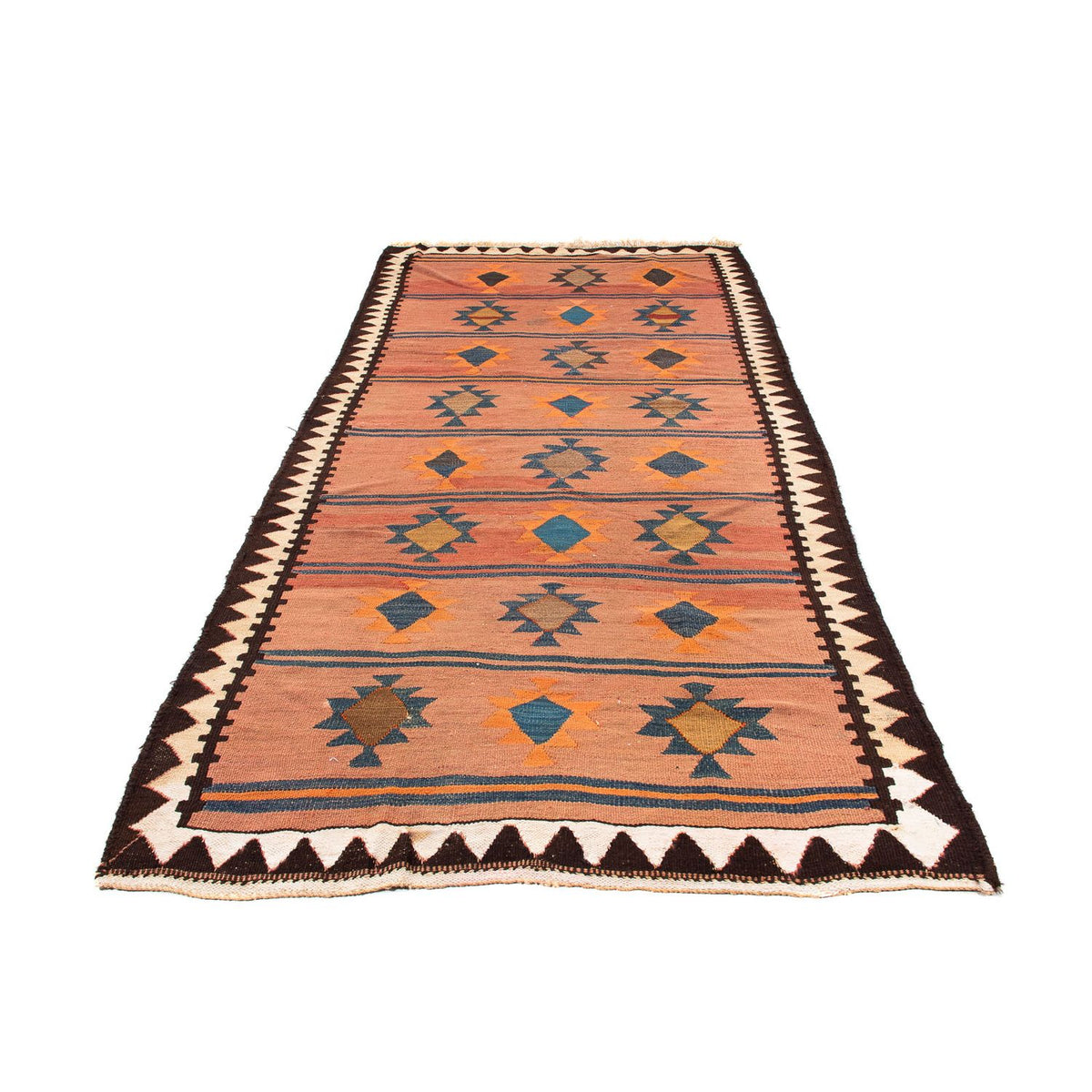 Loper Kelim tapijt - Oud - 260 x 140 cm - veelkleurig