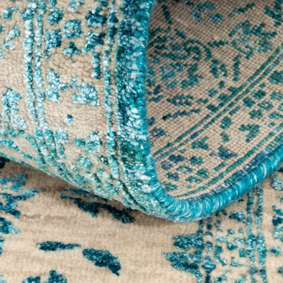 Designer tapijt - 188 x 136 cm - turkoois