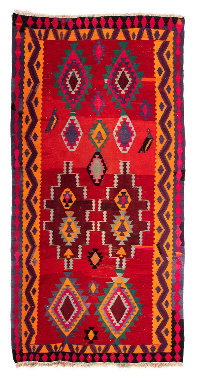Antiek kilim Tapijt 155x280cm