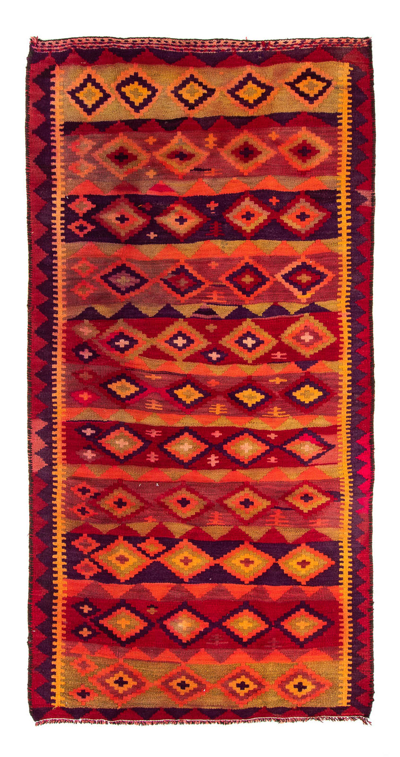 Loper Kelim tapijt - Oud - 285 x 145 cm - veelkleurig