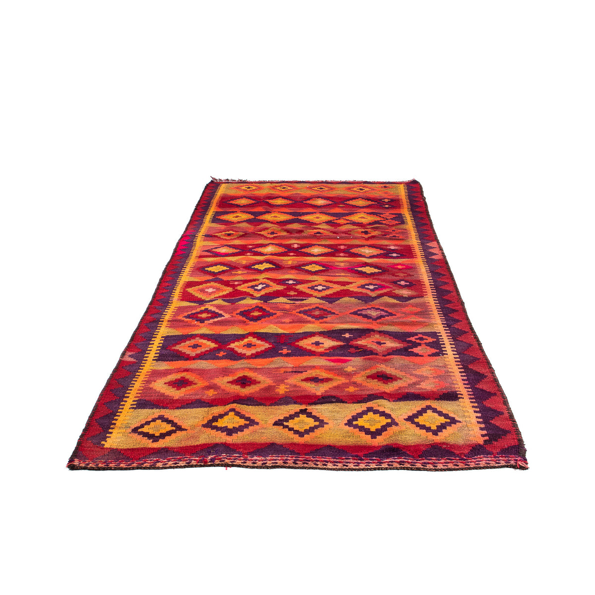 Loper Kelim tapijt - Oud - 285 x 145 cm - veelkleurig