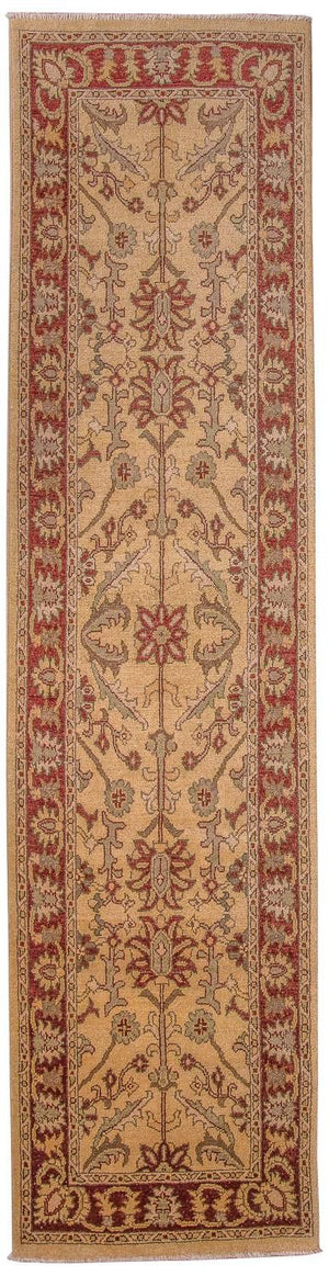 Loper Ziegler tapijt - 296 x 80 cm - beige