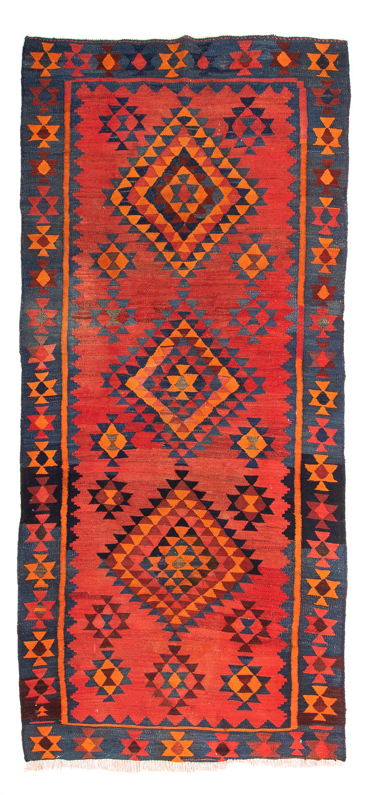 Loper Kelim tapijt - Oud - 220 x 195 cm - veelkleurig
