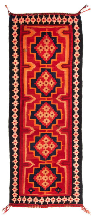 Loper Kelim tapijt - Oud - 285 x 100 cm - veelkleurig