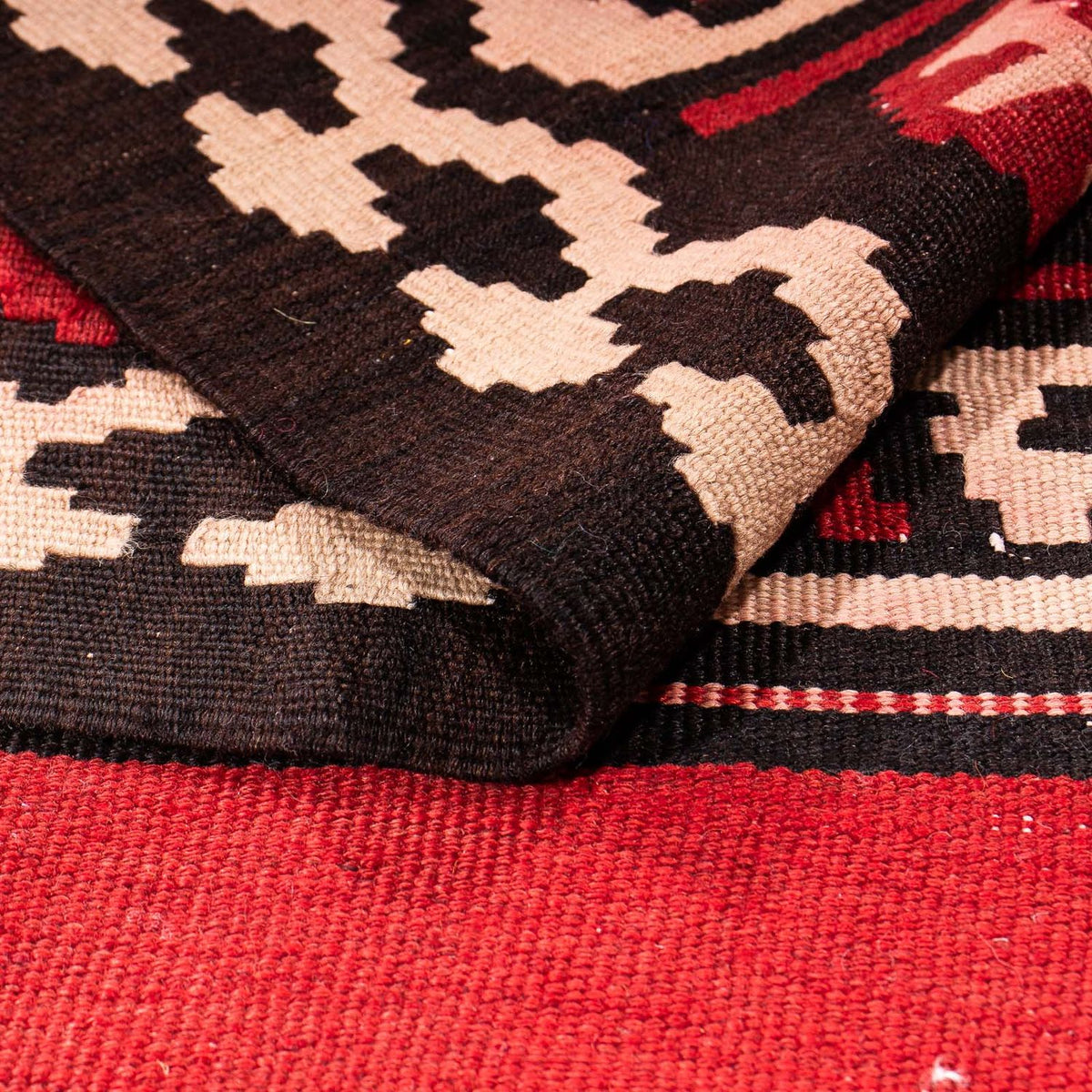 Loper Kelim tapijt - Oud - 330 x 150 cm - veelkleurig