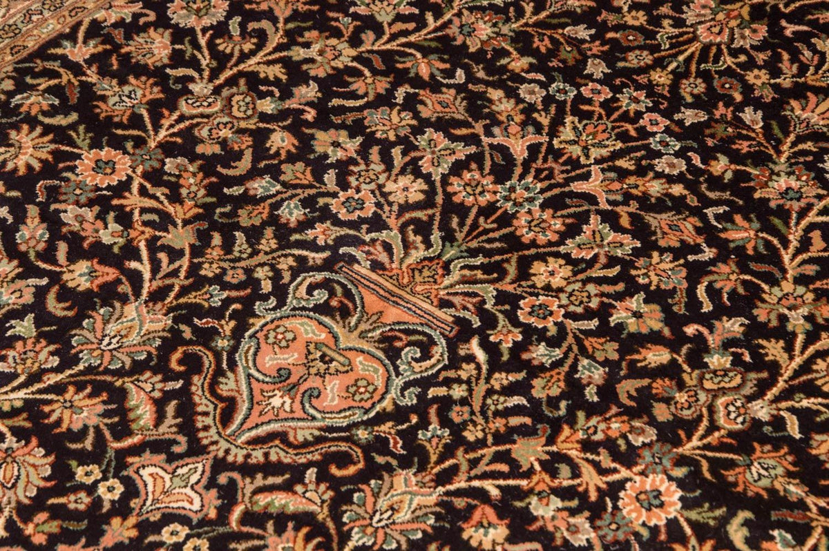 Zijden tapijt - Kashmir Silk - 190 x 127 cm - donkerblauw