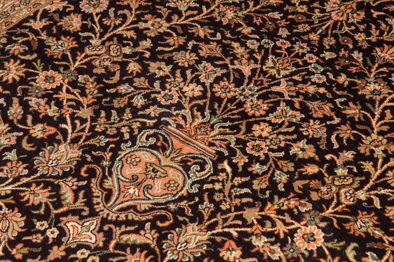 Zijden tapijt - Kashmir Silk - 190 x 127 cm - donkerblauw