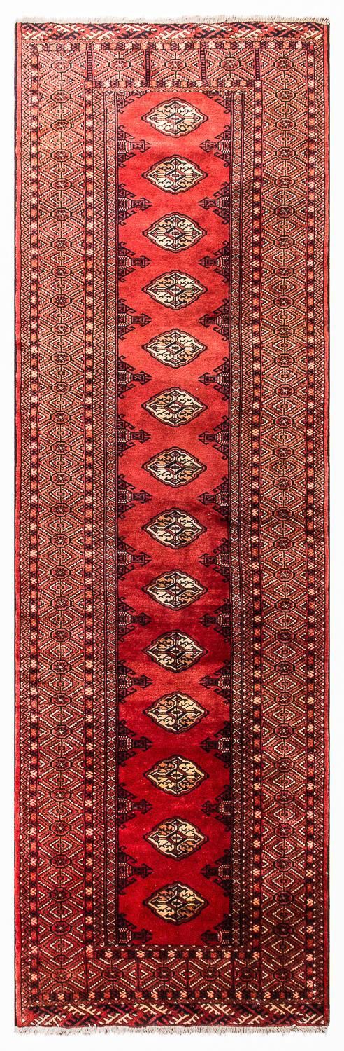 Loper Turkaman tapijt - 369 x 106 cm - rood