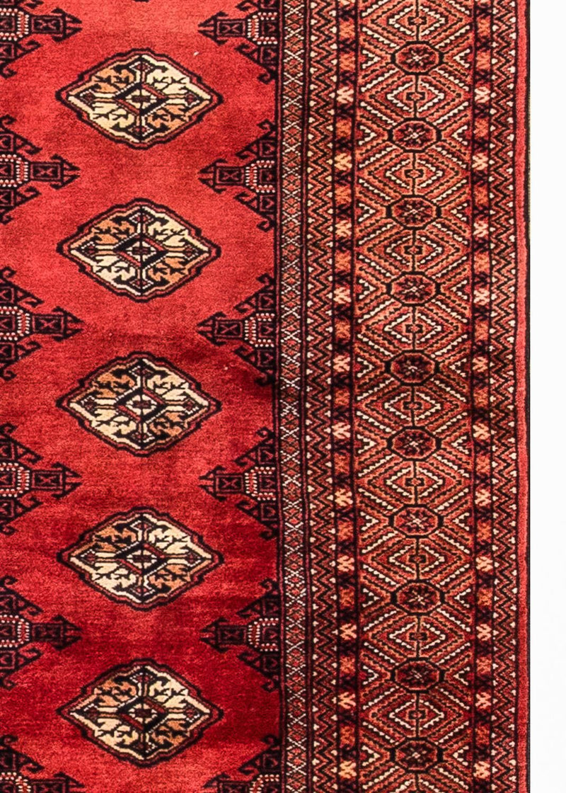 Loper Turkaman tapijt - 369 x 106 cm - rood