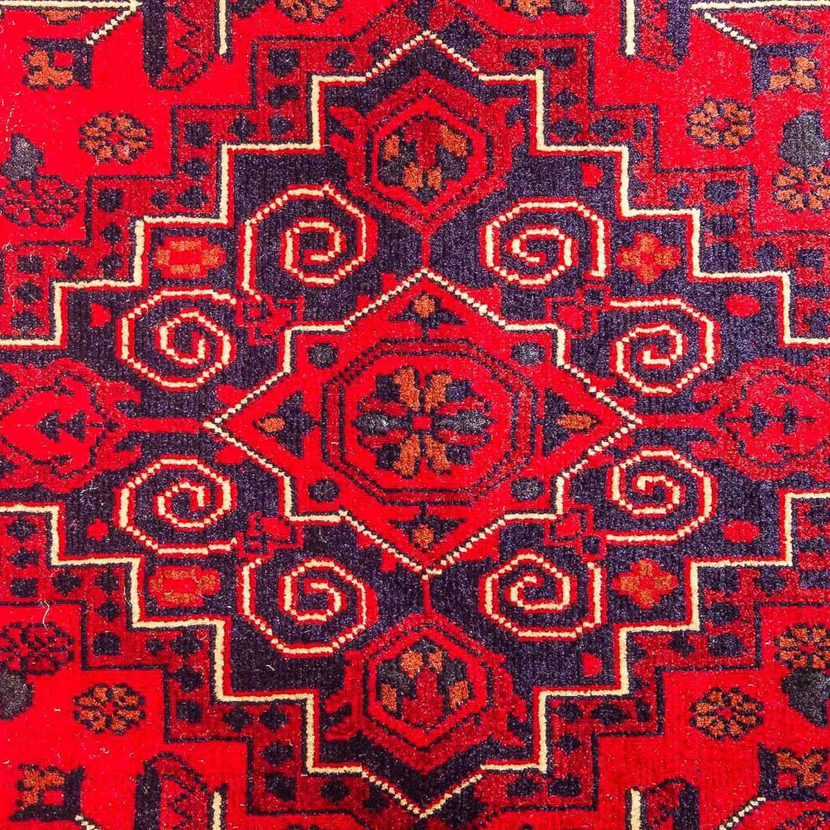 Loper Afghaans tapijt - Kunduz - 286 x 81 cm - rood