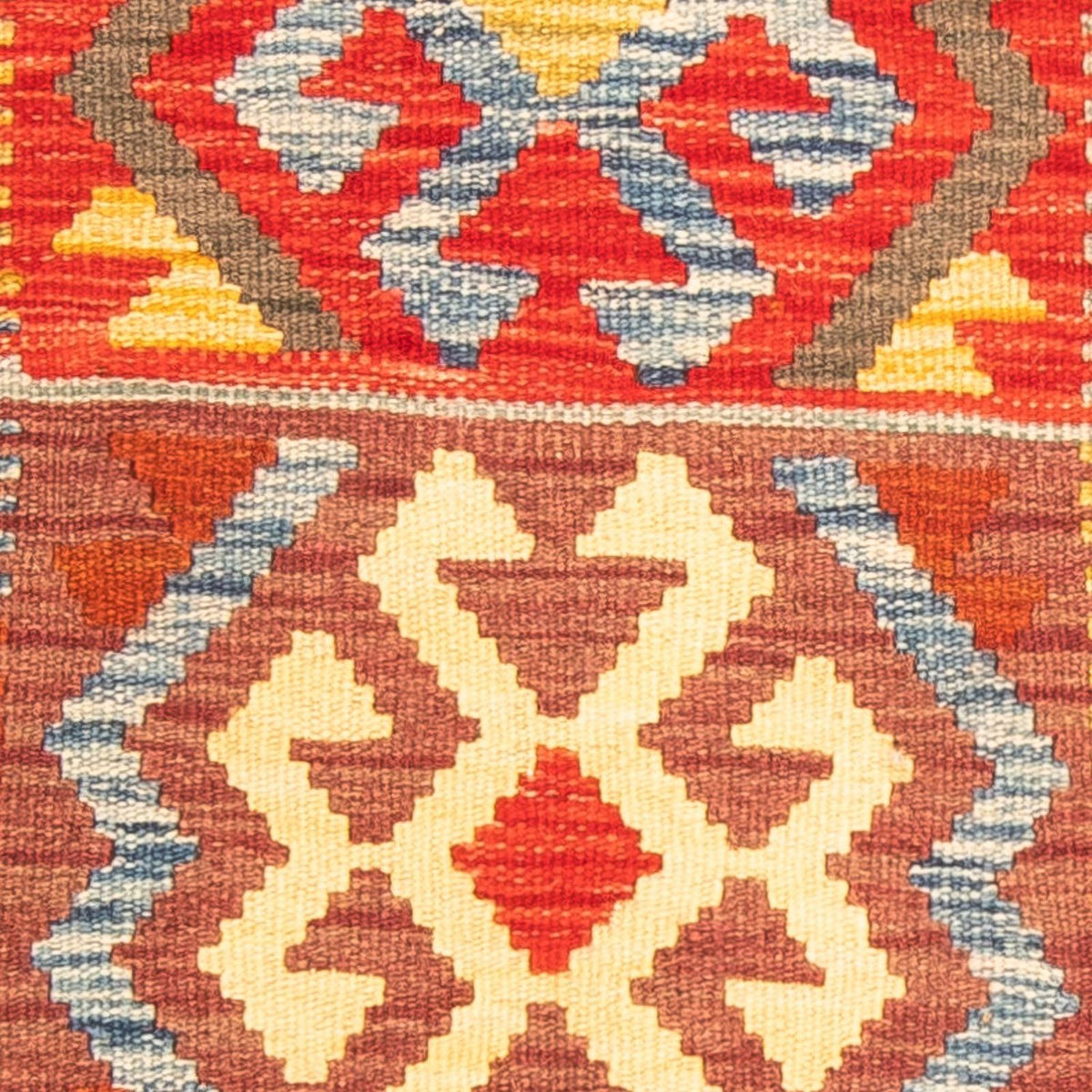 Kelim tapijt - Splash - 125 x 86 cm - bruin